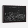 Framed Oklahoma Canvas Print - Main - Dark