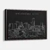 Framed Oklahoma Canvas Print - Main - Dark