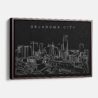 Framed Oklahoma Canvas Print - Main - Dark