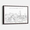 Framed Oklahoma City Canvas Print - Main - Light