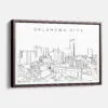Framed Oklahoma City Canvas Print - Main - Light