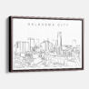 Framed Oklahoma City Canvas Print - Main - Light