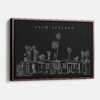 Framed Palm Springs Canvas Print - Main - Dark