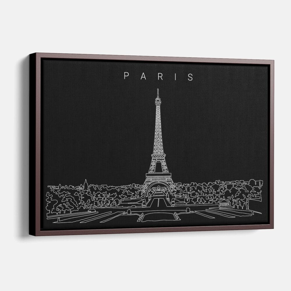 Framed Paris Canvas Print - Main - Dark Framed Paris Canvas Print - Main - Dark