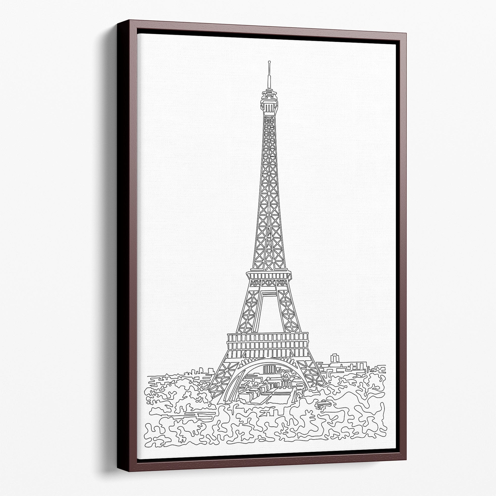 Paris Eiffel Tower Canvas Art Print – Portrait