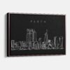 Framed Perth Canvas Print - Main - Dark