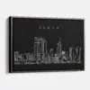 Framed Perth Canvas Print - Main - Dark