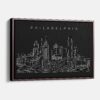 Framed Philadelphia Canvas Print - Main - Dark 2