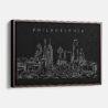 Framed Philadelphia Canvas Print - Main - Dark 2