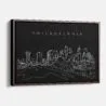 Framed Philadelphia Canvas Print - Main - Dark