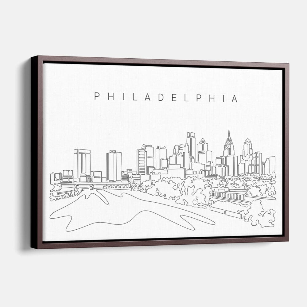 Framed Philadelphia Canvas Print - Main - Light