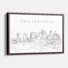 Framed Philadelphia Canvas Print - Main - Light