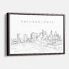 Framed Philadelphia Canvas Print - Main - Light