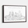 Framed Philadelphia Skyline Canvas Print - Main - Light
