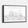 Framed Philadelphia Skyline Canvas Print - Main - Light