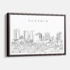 Framed Phoenix Arizona Canvas Print - Main - Light