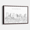 Framed Phoenix Arizona Canvas Print - Main - Light