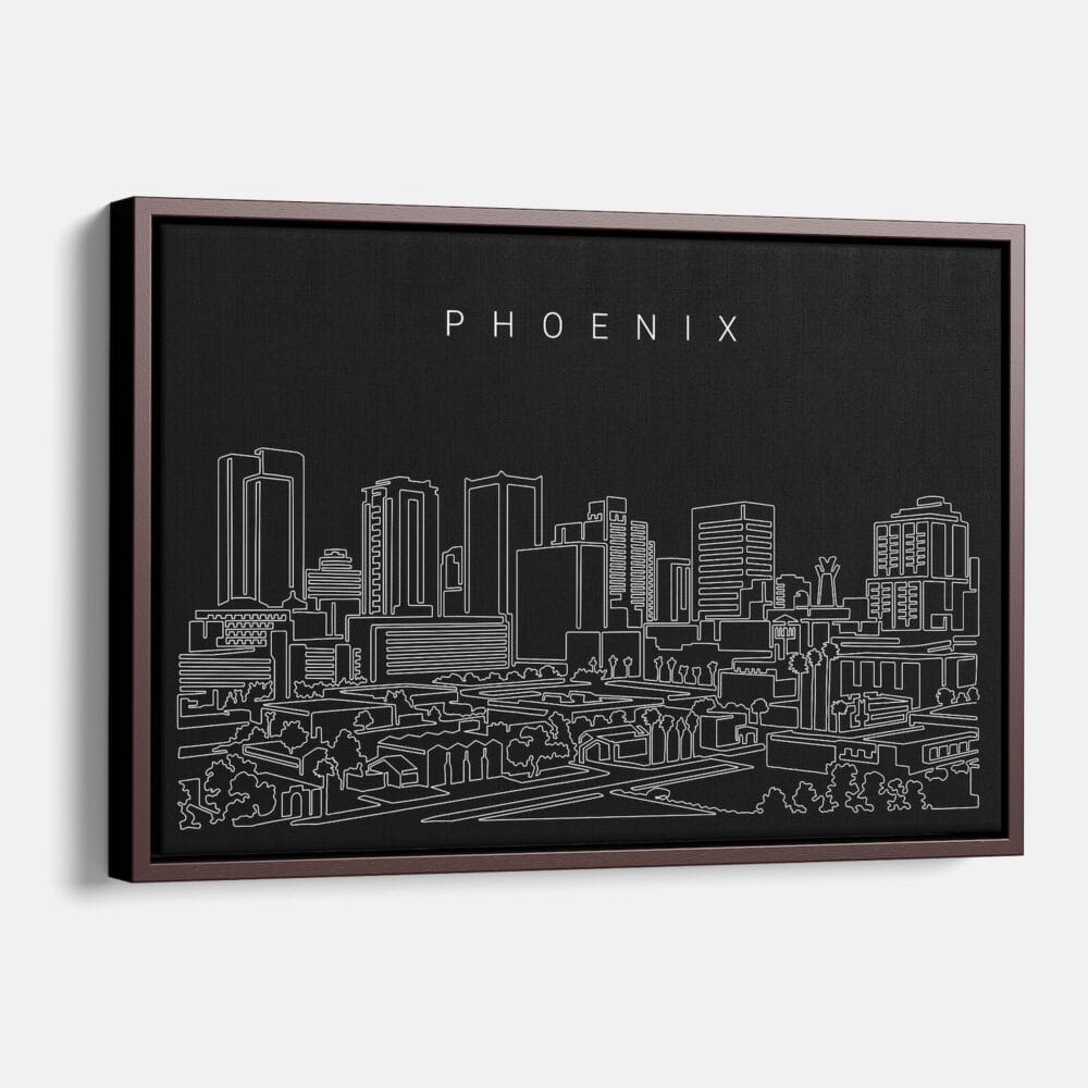 Framed Phoenix Canvas Print - Main - Dark Framed Phoenix Canvas Print - Main - Dark