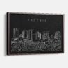 Framed Phoenix Canvas Print - Main - Dark