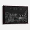 Framed Pike Place market Canvas Print - Main - Dark