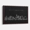 Framed Pittsburgh Canvas Print - Main - Dark