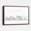 Framed Pittsburgh Skyline Canvas Print - Main - Light