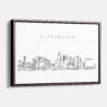 Framed Pittsburgh Skyline Canvas Print - Main - Light
