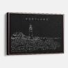 Framed Portland Maine Canvas Print - Main - Dark