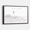 Framed Portland Maine Canvas Print - Main - Light