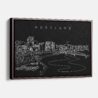 Framed Portland Oregon Canvas Print - Main - Dark