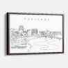 Framed Portland Oregon Canvas Print - Main - Light