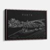 Framed Porto Bridge Canvas Print - Main - Dark