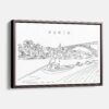 Framed Porto Bridge Canvas Print - Main - Light