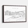 Framed Porto Bridge Canvas Print - Main - Light