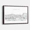Framed Porto Skyline Canvas Print - Main - Light