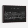 Framed Prague Canvas Print - Main - Dark