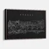 Framed Prague Canvas Print - Main - Dark