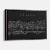 Framed Prague Canvas Print - Main - Dark