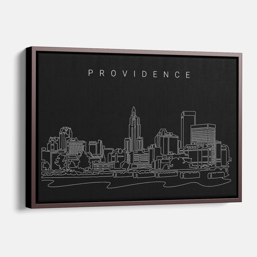 Framed Providence Canvas Print - Main - Dark Framed Providence Canvas Print - Main - Dark