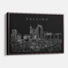Framed Raleigh Canvas Print - Main - Dark