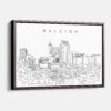 Framed Raleigh NC Canvas Print - Main - Light