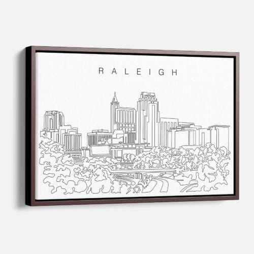 Raleigh Skyline Canvas Print