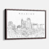Framed Raleigh NC Canvas Print - Main - Light