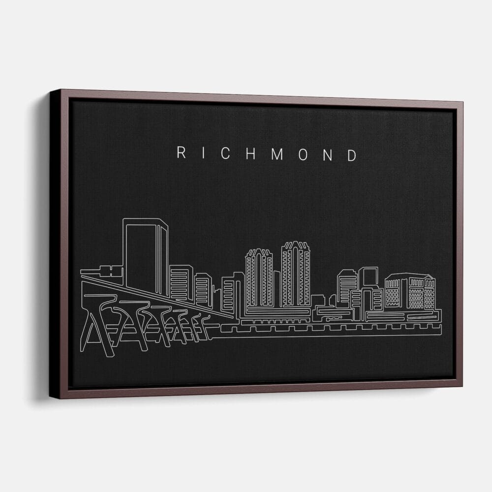 Framed Richmond Canvas Print - Main - Dark Framed Richmond Canvas Print - Main - Dark