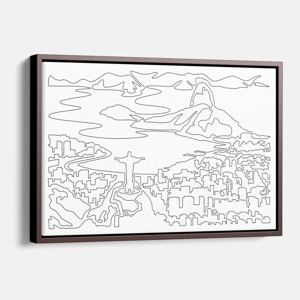 Framed Rio De Janeiro Canvas Print - Main - Light