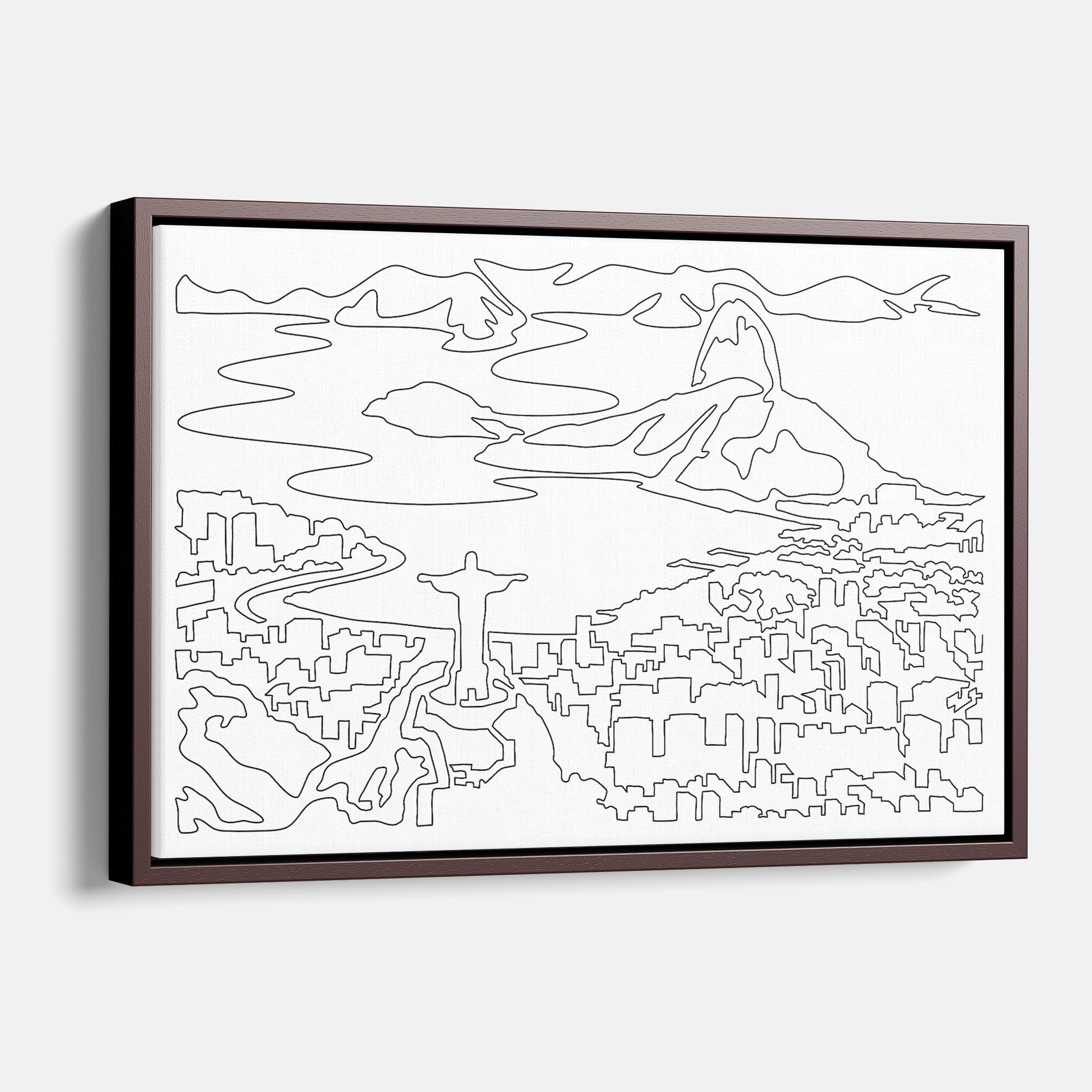 Framed Rio De Janeiro Canvas Print Main Light