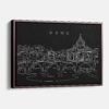 Framed Rome Canvas Print - Main - Dark