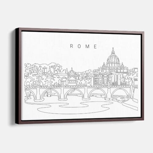 Rome Canvas Print with St. Peter's Basilica  Premium Canvas Print