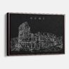 Framed Rome Colosseum Canvas Print - Main - Dark