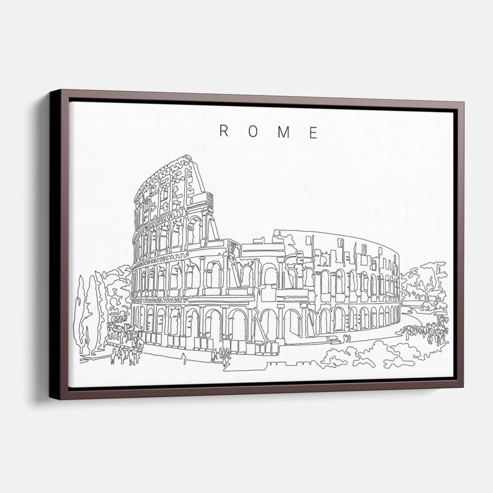 Framed Rome Colosseum Canvas Print - Main - Light